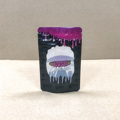 Custom Stand Up Pocket Thumb Pockets Dengan Zipper yang Bisa Ditutup