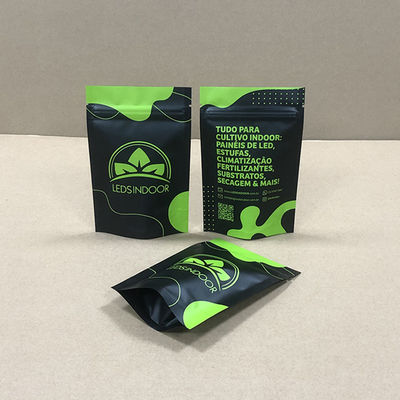 Kantong Ziplock Hitam Mat ASTM-D3475 Kantong Keluar Standar Tahan Anak