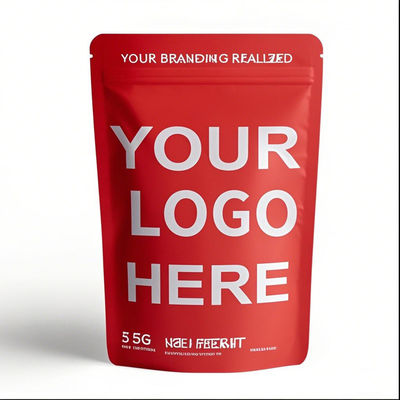 Custom Printed Smell Proof Stand Up Ziplock Mylar Bags 3.5g Aluminium Plastik yang Bisa Di tutup Kemasan Makanan