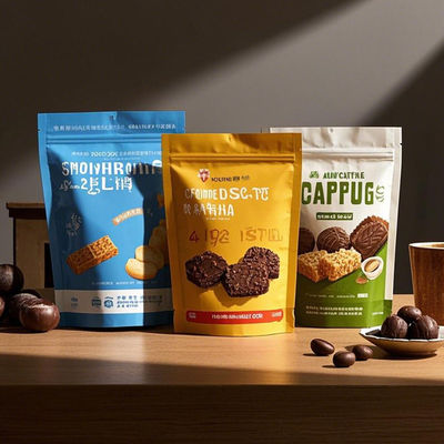 FDA Sertifikasi Kemasan Makanan Zipper Kemasan Kemasan Kemasan Kemasan 3 Lapisan Untuk Kopi, Kacang & Pet Treats