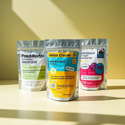 Kantong Aluminium Folium Tahan Anak Kunci Keamanan Ritsleting Kekebalan Kebocoran & Menghalangi Bau Penyimpanan Aman Untuk Obat-obatan yang Sesuai FDA Bahan Kimia Toksin