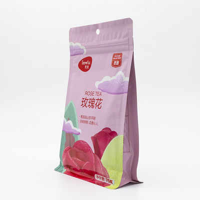 FDA Certified Standing Bag Flat Bottom Leak-Proof Design & High Barrier Material Custom Logo Size Printing Bulk Order Diskon Untuk Kopi / Snack / Kacang