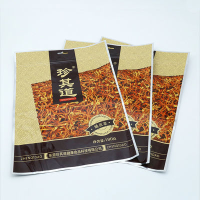 Kantong kemasan makanan dengan logo kustom cetak tahan kelembaban tahan lama untuk pesanan massal