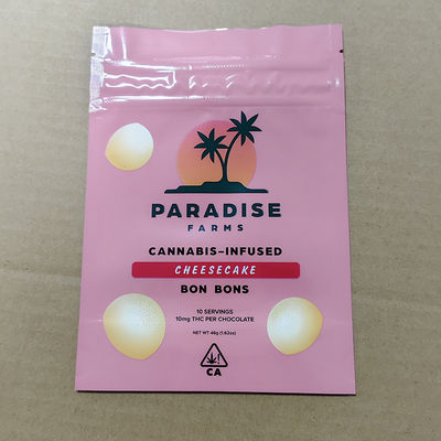 Kantong berdiri transparan dengan material komposit ritsleting untuk biji kopi makanan ringan & makanan hewan peliharaan kemasan