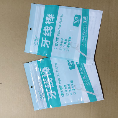 Kantong Kemasan Floss Pick yang Bisa Dibalikkan Kembali Penghalang Multi-Layer FDA Disetujui Ukuran Khusus & Pencetakan Logo untuk Produk Kebersihan Gigi