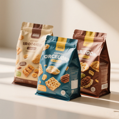 Kantong Berdiri Serat yang Dapat Terurai Secara Ekologis | Dekomposisi 90 Hari + Pencetakan 10 Warna