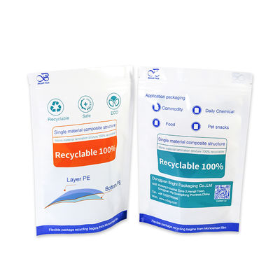 Tas Daur Ulang Ramah Lingkungan Plastik tahan lama Daur Ulang Stand Up Bags Pe/pe Bag