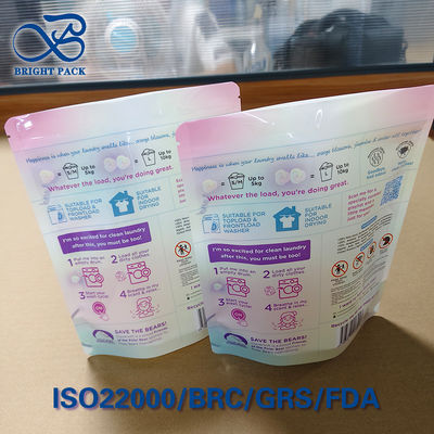 4-in-1 Laundry Pods Kantong Kemasan Segel Tiga - Percetakan Khusus & Penghalang Kelembaban
