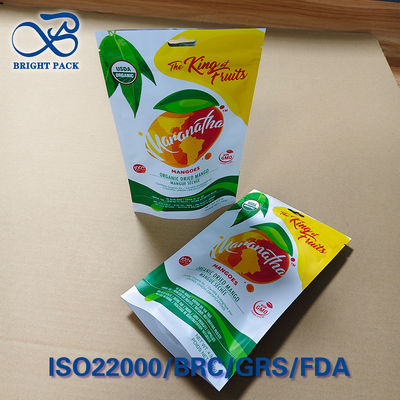 Kemasan Irisan Mangga dengan Lubang Gantung - Segel 3 Sisi, Penghalang Kelembaban & Jendela Bening