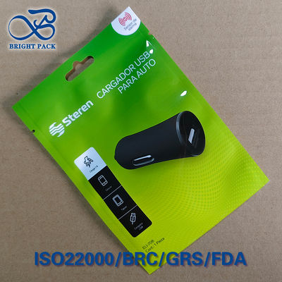 High-Barrier PET/PE Dual USB Car Charger Packaging -- CE/RoHS Certified