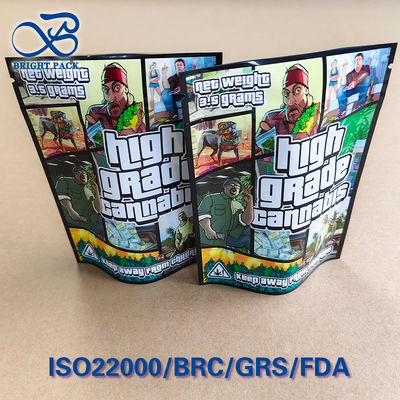 GTA Tribal Print Child-Resistant Bag ISO 8317 Push-Twist Lock ≤0.3mm Keakuratan Gravure