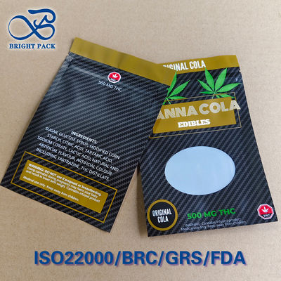 Kantong Jendela Transparan Ketahanan Anak ISO 8317 Kunci Push-Twist ≤0.3mm Cetakan Gravure