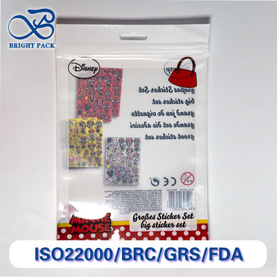 Kantong Segel Tiga Sisi Cetak Kustom Untuk Pengemasan Mainan Dengan Jendela Pandang Jelas Dan Lapisan Anti-Statis Diskon Pesanan Massal.