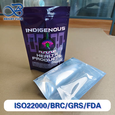 Tas Stand Up Untuk Kemasan Farmasi Dengan Bagian Belakang Transparan