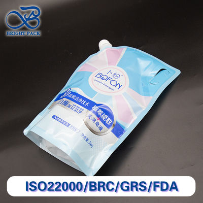 Kantong Corong Tahan Lama dan Nyaman dengan Pegangan untuk Pengemasan Deterjen Laundry Diskon Pesanan Massal Cetak Kustom.