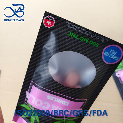 Kantong Resleting Tahan Anak Transparan PE/VMPET Dilaminasi Segel Anti-Rusak Jendela Kustom