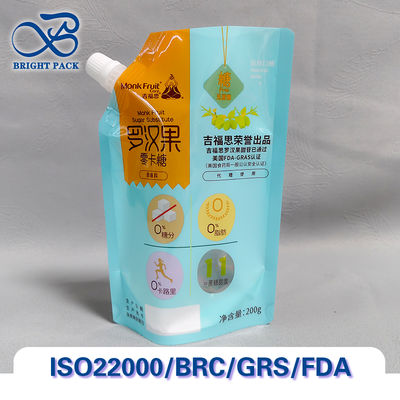 Tas Nozzle Food Grade yang dapat disesuaikan Cocok untuk saus, jus, yogurt dan kemasan makanan cair.