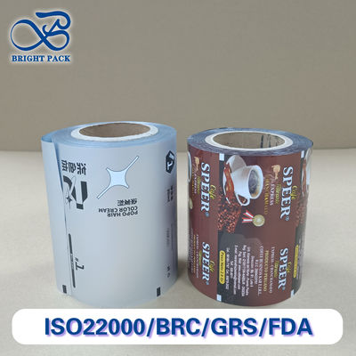 High Barrier 3-Layer Coffee Roll Film Moisture Proof Freshness Lock Packaging for Coffee Beans / Powder Ukuran / Ketebalan yang Disesuaikan