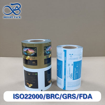 Tas kemasan film foil aluminium cetak khusus High Barrier Food Grade Laminated Bags untuk makanan ringan/kopi/farmasi, OEM/ODM Tersedia