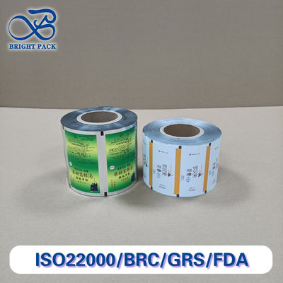 Kantong kemasan khusus cetak film PET kelas makanan FDA/EU bersertifikat kantong berdiri tahan kelembaban untuk makanan ringan / kopi / barang kering