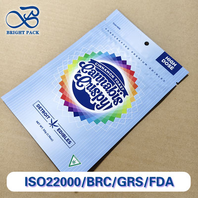 Kantong tahan anak bersertifikat Kemasan komposit multi-lapisan dengan segel anti tamper Ukuran khusus Ketebalan Pencetakan CPSC ISO untuk Farmasi
