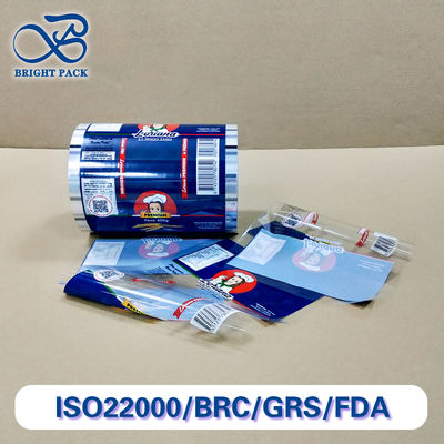 Vivid High-Gloss Finish Color Printing Packaging Roll Film Untuk Pengemasan Makanan Disesuaikan Translucent