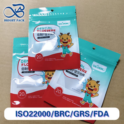 Premium Custom Printed Waterproof Floss Pick Packaging Bags Untuk Penggunaan Gigi