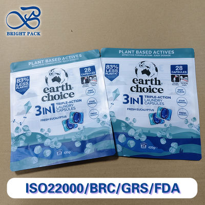 Kantong kemasan deterjen cuci yang dapat disesuaikan dengan desain multi-lapisan PE tahan kelembaban & tahan kebocoran Sertifikasi SGS untuk pesanan massal global