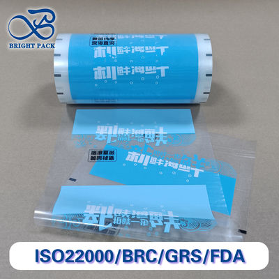 Film kemasan makanan laut penghalang tinggi daur ulang dengan penutupan ritsleting