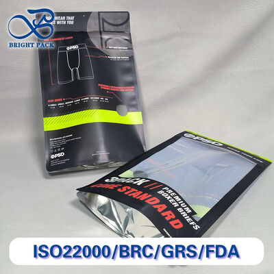 Kantong Berdiri Ritsleting yang Dapat Digunakan Kembali untuk Pakaian