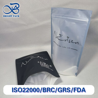 Clear View Stand Up Pocket dengan Zipper yang bisa ditutup kembali