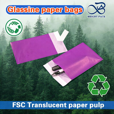 Tas kertas kaca bersertifikat FSC dengan transparansi tinggi dan ukuran yang dapat disesuaikan untuk kemasan pakaian mewah