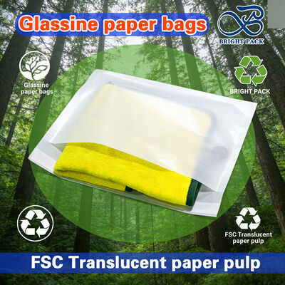 Tas Kertas Glassine Logo Kustom Tas Glassine Pakaian Kompos Kantong Kertas Transparan untuk T-shirt Mantel