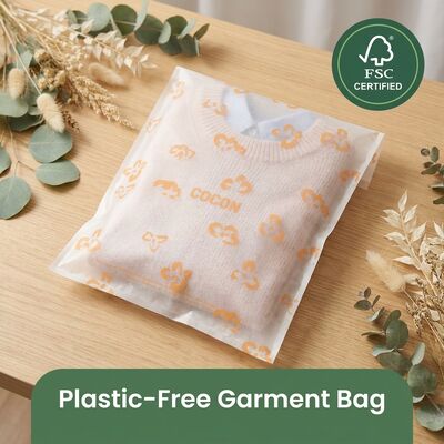 Tas kaca untuk pakaian dalam butik selendang kemasan ramah lingkungan digital daur ulang mewah desainer fashion pakaian kantong