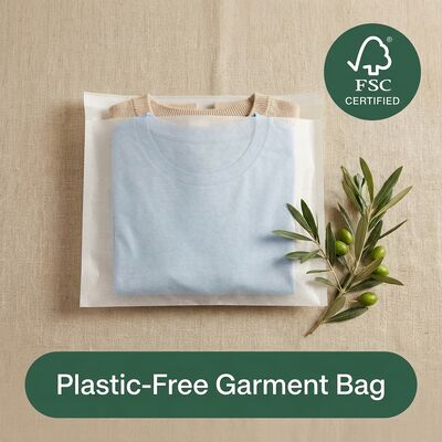 Biodegradable Compostable Glassine Bag Pakaian Kemasan Eco Friendly Apparel Garment Sleeve Distributor OEM untuk Bersertifikat