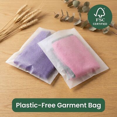 Green Luxury Eco Friendly Glassine Envelope Apparel Zero Plastic Clothing EU Directive Garment Bag OEM untuk Certified