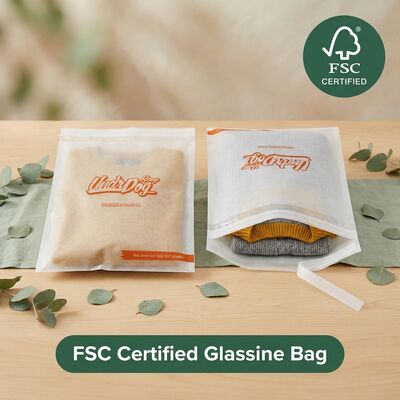 Plastik Bebas Mewah Berguna Kembali Kantong Kaca Kemasan Pakaian Daur Ulang Eco Pakaian Pakaian Fashion untuk Sertifikasi Proof Grease