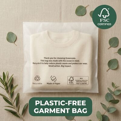 Kemasan Pakaian Amplop Glassine Biodegradable Kompos Pakaian Kantong Pakaian Ramah Lingkungan untuk Dapat Didaur Ulang Bersertifikat