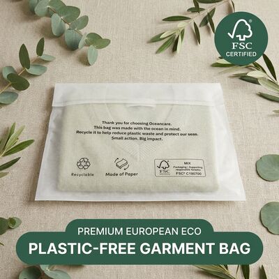 Biodegradable Eco-Friendly Glassine Envelope for Apparel Sustainable Clothing Packaging Garment Bag untuk bahan daur ulang bersertifikat