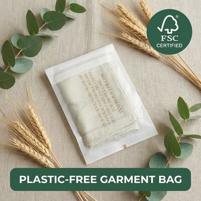 Tas Kaca Biodegradable yang dapat diurai Kemasan Pakaian Kemasan Pakaian Eko yang dapat dikompos Kantong Pakaian untuk Kemewahan Daur Ulang Bersertifikat