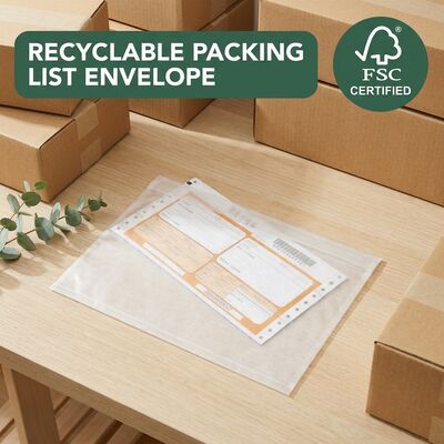 Plastik Bebas Biodegradable Daur Ulang Pengiriman Amplop Kertas Daftar Kemasan Kantong Self-Adective Label Pengiriman Dokumen Dompet
