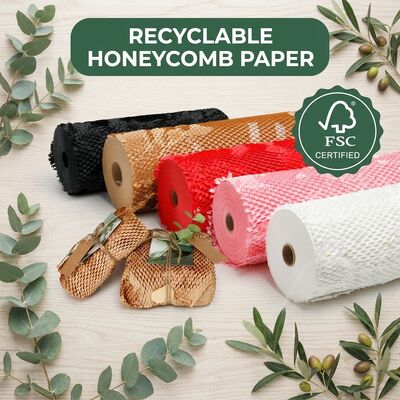 Kertas Kraft Honeycomb yang ramah lingkungan dan dapat didaur ulang untuk kemasan hadiah & bantalan pengiriman
