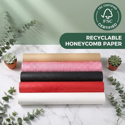 Berkelanjutan Biodegradable Honeycomb Wrap Roll Daur Ulang untuk Certified Cushioning Paper Eco Friendly Void Fill